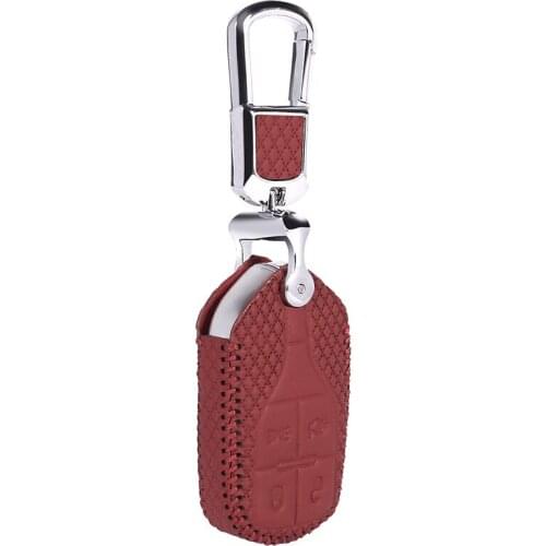 Car key case for maserati ghibli 2017 2013 2014 quattroporte 2015 2017 levante 2020 leather key cover holder top layer 4-ms1