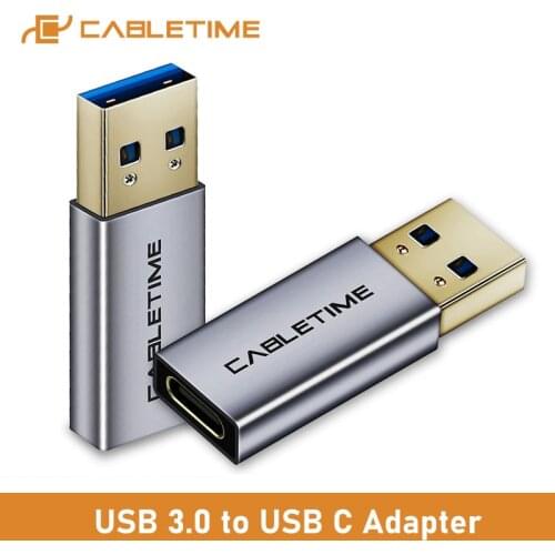 CABLETIME USB Adapter USB 3.0 to USB C OTG Converter Quick Charge for Smart phone Huawei Laptop Dell Macbook C366