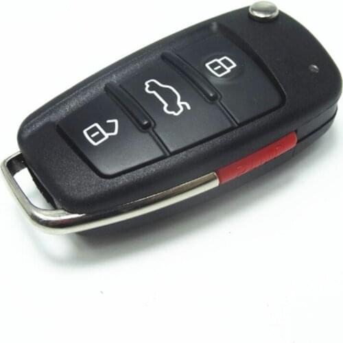 DAKATU Replacement Flip Folding Remote Control Car Key Shell Case With 3 1/ 4 Buttons FOB for Audi A2 A3 A4 A6 A8 TT Q7 TS