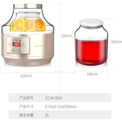 ChinaHousehold Fermentation Machine sunshinelife 2L diy Yogurt Machine Auto home Enzyme Rice Wine maker 110-230-240V Golden food