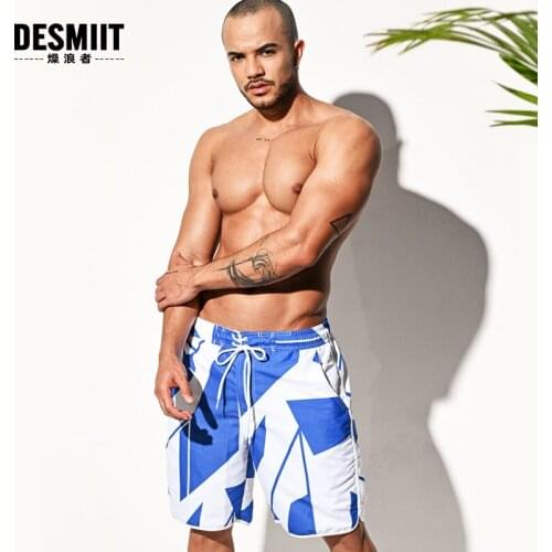 Desmiit Long Boardshorts Men Board Swim Shorts Mens Swimming Trunks Swimwear Beach Surfing Short Bathing Suit Casual Sport Wear