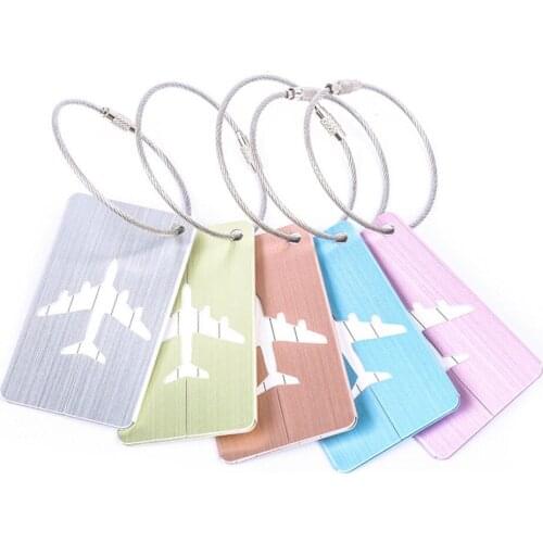 1PC Fashion Aluminium Luggage&bags Tags Straps Suitcase Label Address ID Baggage Tag Funky Travel Accessories New