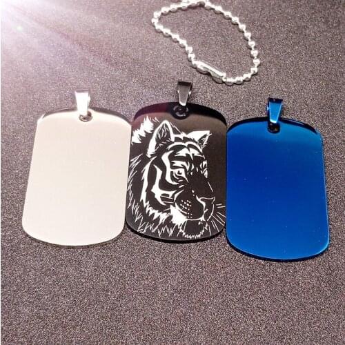 Geometric Outline Stainless Steel Forest Wild Beast Animal Tiger Face Image Pendant Necklace Creatures Tiger Head Gift Jewelry