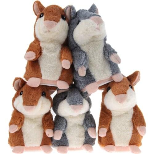 Talking Hamster Plush Toy Speak Talking Sound Record Educational Toy Baby Kids Gifts 2 Colors Free shipping