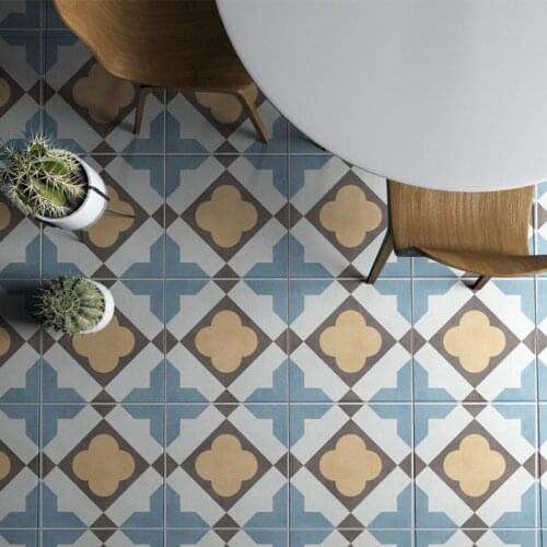 Wear-resistant Walkable Non-slip Floor Tile Stickers Self Adhesive Ceramic Waterproof Wallpapers Floor Stickers Kitchen Bathroom