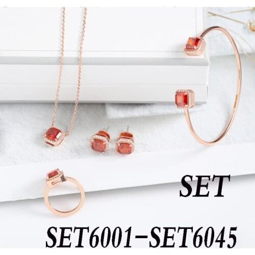 2020 High quality sterling silver 925 Fashion classic ladies necklace Jewelry Set SET6001--SET6045