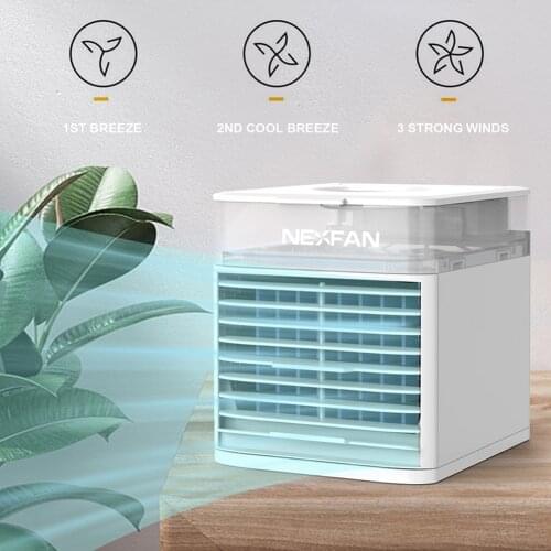 Mini Portable Air Conditioner Humidifier Purifier Replacement 7 Colors Light Conditioning Internal Cooling Fan Decor