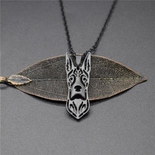 4 Colors Great Dane Necklace Cute Metal Great Dane Dog Pendant Necklace Women Pet Jewellery