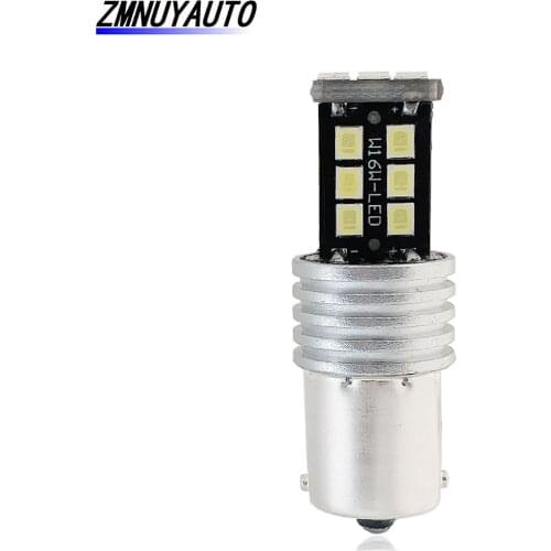 P21W R5W CANBUS Led White Red Amber BAU15S PY21W Bulb No Error 15SMD 2835 Car LED Reverse Lights Auto Brake Turn Signal DRL Lamp