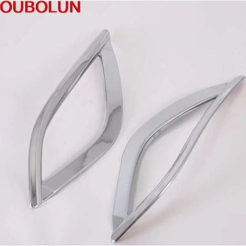 OUBOLUN For Toyota Prius 2019 2020 Rear Reflector Fog Light Lamp Foglight Decoration Sticker Cover Trim Interior Accessories ABS