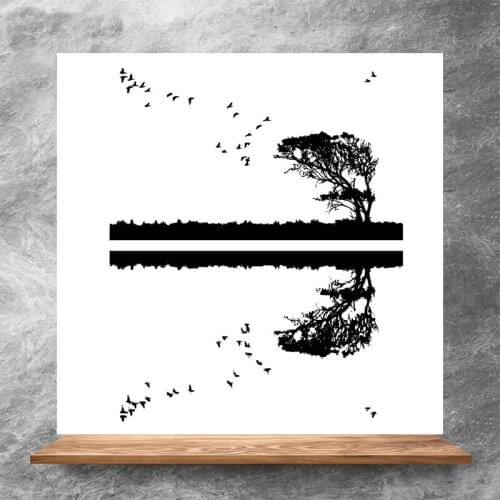 ZhuoAng Lake Reflection Clear Stamps/Silicone Transparent Seals for DIY scrapbooking photo album Clear Stamps