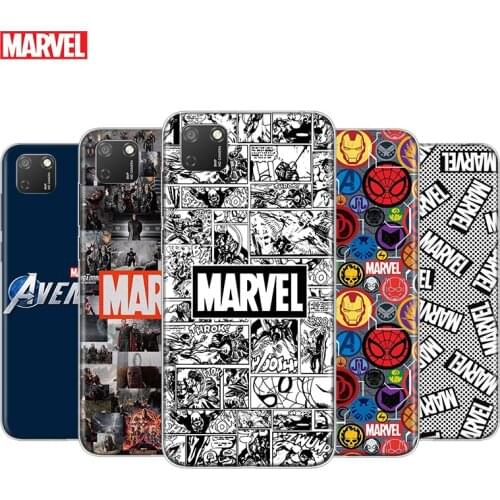Transparent Cover Marvel Logo Avengers For Honor 9 9S 9A 9C 9X 9N 9i V9 10 10i 10X X10 Lite Pro Shockproof Phone Case