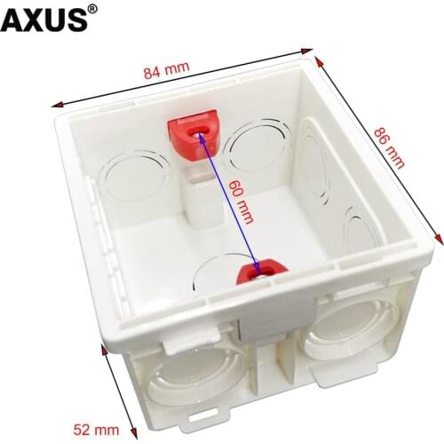 AXUS Junction Adjustable Mounting Box Internal Cassette 86mm*83mm*50mm For 86 Type Touch Switch and USB Socket Wiring Back Box