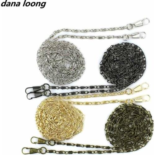1 Piece About Length 120 CM Width 0.3cm Replacement Metal Twisted Purse Chain For Shoulder Cross Body Handbags Bag Accessories