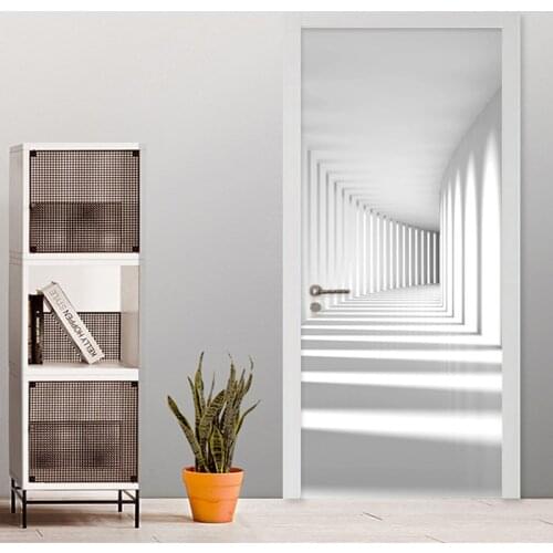 Modern Creative 3D Spatial Expansion Stickers For Home Doors Living Room Study Wallpaper PVC Self-Adhesive Waterproof Stickers