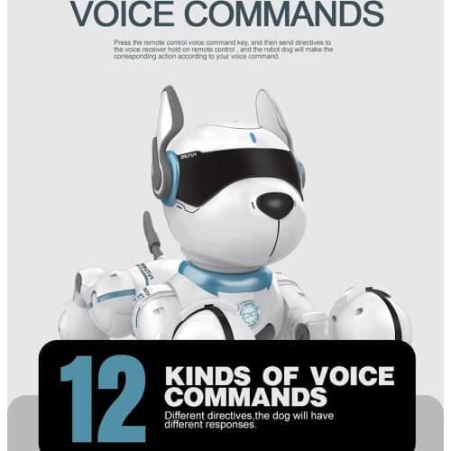 RC Robot Dog Smart Talking Dance Interactive Pet Robot Dog Voice Control Kids Early Education Toys Christmas Presents