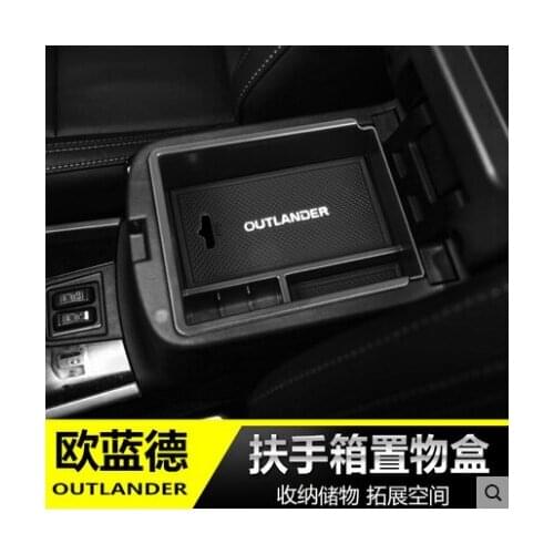 High Quality ABS for Mitsubishi Outlander 2019 Black Central Storage Pallet Armrest Container Box