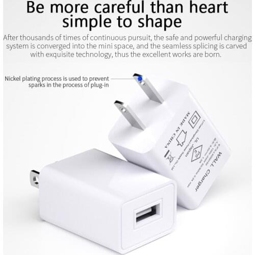 Phone Charger 5V 1A Wall Charger For IPhone X 8 7 IPad EU US Adapter For Samsung S9 Xiaomi 8 Huawei Mobile Phone Charger Black