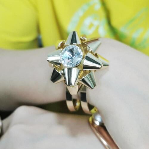 Punk Geometric Crystal Bracelets For Women Unique Metal Rivets Statement Bracelets Bangles Jewelry UKMOC