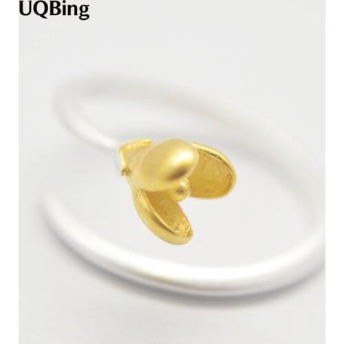 New Arrival Plain 925 Sterling Silver Rings Magnolia Silver Ring For Women Jewelry Open Adjustable Finger Rings Adjustable Rings