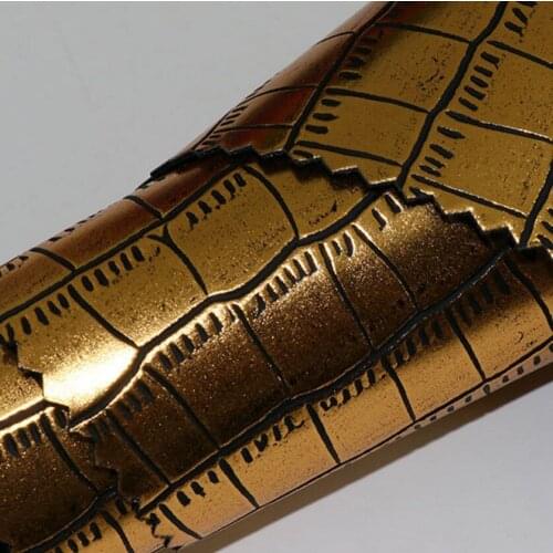 10 yards*137cm roll Crocodile pattern pu leather Embossed gloss Stone synthetic leather sofa shiny artificial leather