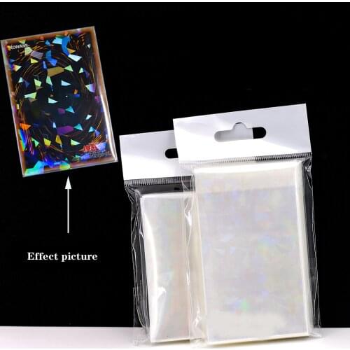 100pcs/lot Broken Gemstone Broken Glass Laser Flashing Card Film Card Film 61X88mm Yu-Gi-Oh VG Ultraman Seal Card Sleeve