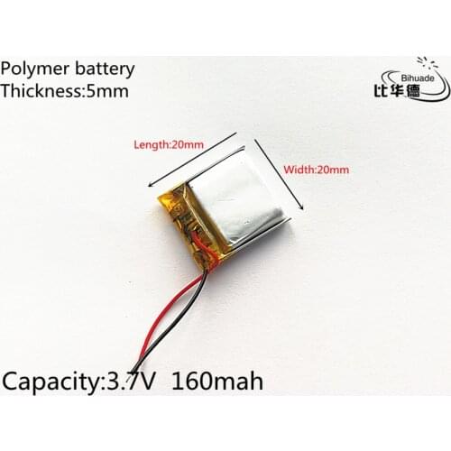 3.7V,160mAH,502020 PLIB; polymer lithium ion / Li-ion battery for GPS,mp3,mp4,mp5,dvd,bluetooth,model toy mobile bluetooth