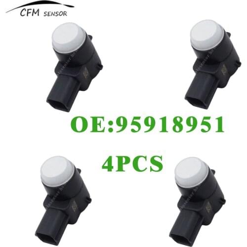 4pcs white color 95918951 PDC Backup Reverse Parking Distance Control Sensor For G M VW Golf 0263013646 0 263 013 646