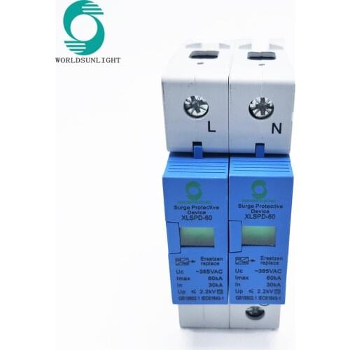 AC SPD 1P+N 30KA~60KA D ~385V 2P House Surge Protector Protective Low-voltage Arrester Device