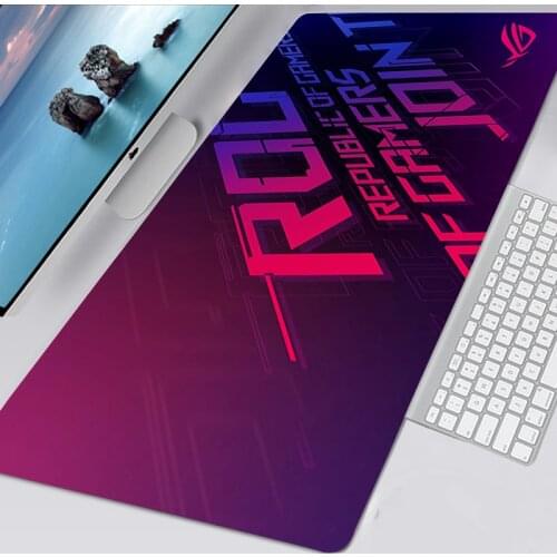 Asus Rog Large Mouse Pad Kawaii Gaming Accessories Computer 90x40 Anime Mousepad Gamer Rubber Carpet Desk Mat Podkladka Pod Mysz