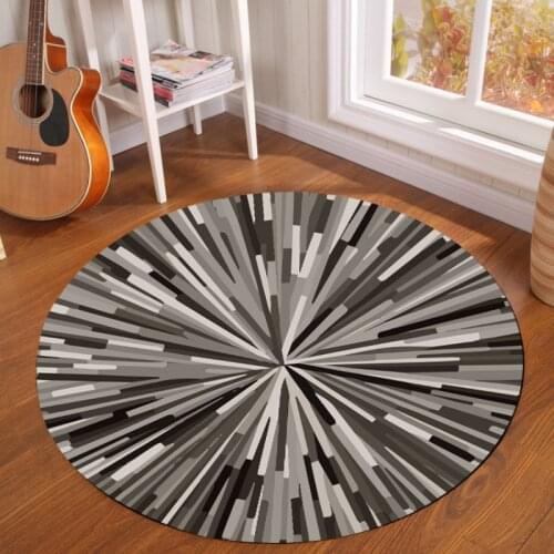 Area Rug Large Bathroom Mat Simple Nordic Geometric Printing Carpet Floating Window Hanging Basket Circular Floor Mat Bedroom