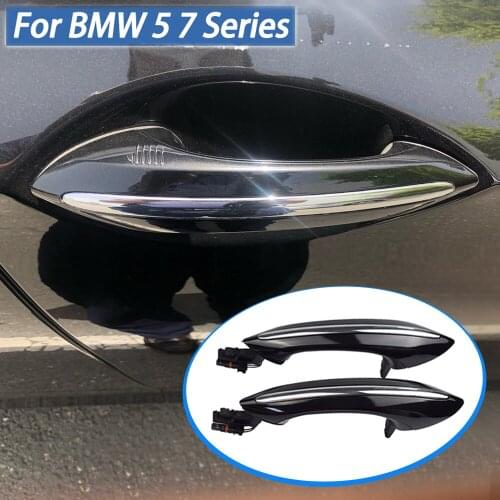 Black Outer Outside Exterior Comfort Access Door Handle Set For BMW 5 7 Series F07 F10 F11 F06 F12 F13 F01 F02