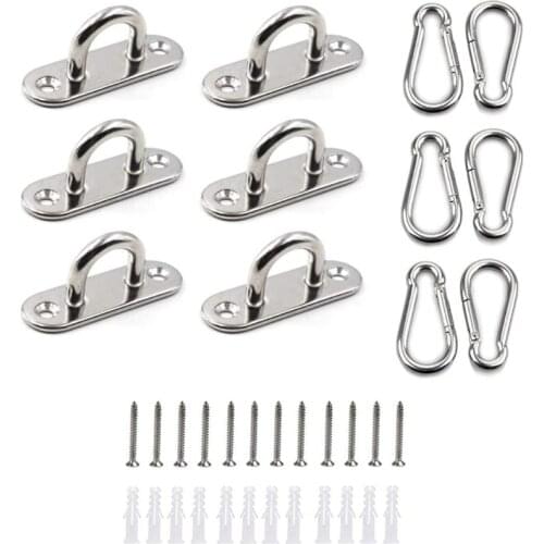 Stainless Steel M5 Fixed Buckle M5 Spring Buckle w/ 12 Screws 12 Expansion Tube for Small yachts and Boats Roof Beams