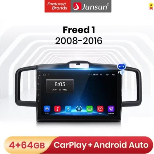Junsun V1 Pro 4G CarPlay Android 10 4G+64G Car Radio Multimedia Player For Honda Freed 1 2008 - 2016 GPS no 2din 2 din dvd