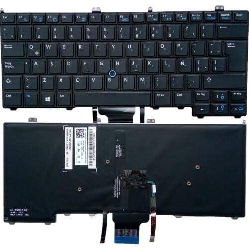 Laptop keyboard LA Latin Spanish for DELL E7440 E7420 E7240 PK130VN1B21 NSK-LD0BC 1E 9ZN9ULN00154K00A1ZVB Pointer Backlit black