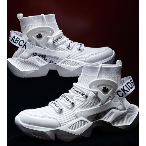 New Trendy Mesh Men Sneakers Hip-hop Thick Sole Sport shoes Men Running shoes Road Walking Shoes Platform Retro Style