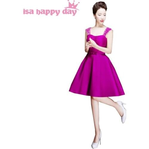 Summer girls satin cocktail and party ladies woman short dress with beads 2020 club dresses purple blue for women H2902