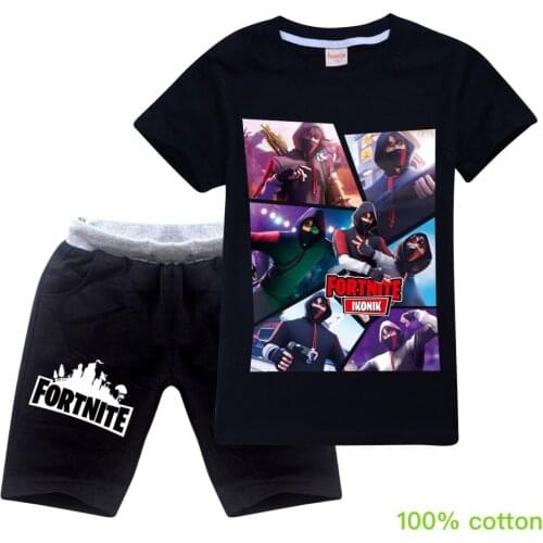 Fortnites Kid Baby Boys' Girls Summer Clothes Cotton Short Sleeve T-Shirt Tops+Short Pants Casual Outfit Children Clothing Sets