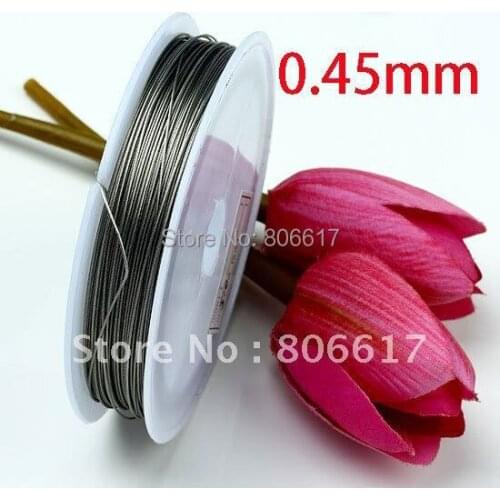 Best Quality 1 Roll 60M Silver Tone Beading Wire 0.45mm Cord/String/Thread Jewelry Making(w00438)