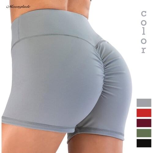 Moonglade Gym Leggins Yoga Shorts Push Up Plus Size Women Sports Shorts High Waist Hip Lift Running Jogging Shirring