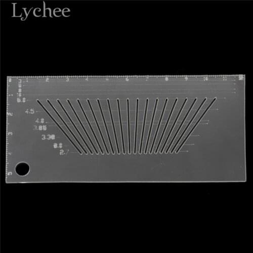 Lychee Life Acrylic Positioning Ruler Multifunctional Punching Tool DIY Leather Craft Tools Sets