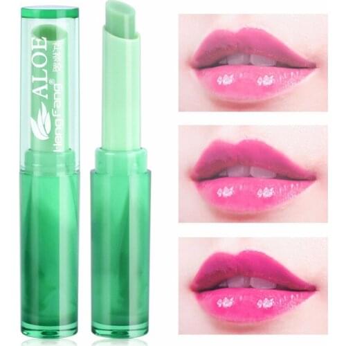 Aloe Vera Matte Lip Balm Cosmetics Temperature Change Color Moisturizer Nutritious Lip Tint Skin Care