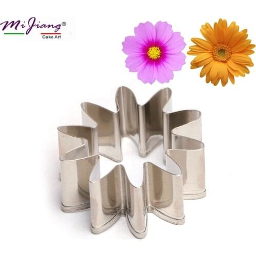 Mijiang Brand Sun Flower Daisy Shape Cup Cake Decorating Tools Fondant Cookie Cutter Stainless Steel DIY Baking Moulds Christmas