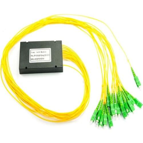 GPON EPON 2.0mm 1x16 ABS Box 1 16 SC/APC PLC Splitter Module 1*16 Fiber Optical PLC Splitter