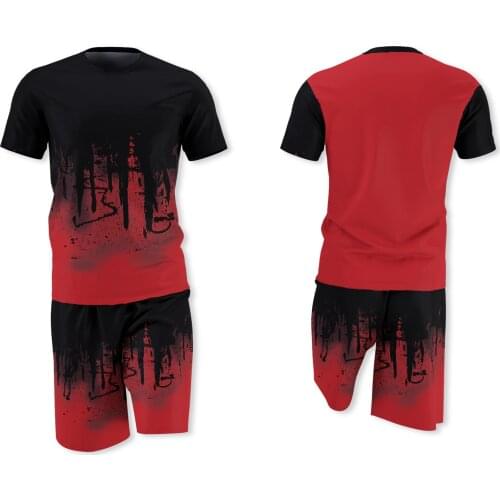 Mens Summer Outfit 2-Piece Set Short Sleeve T Shirts and Shorts Sweatsuit