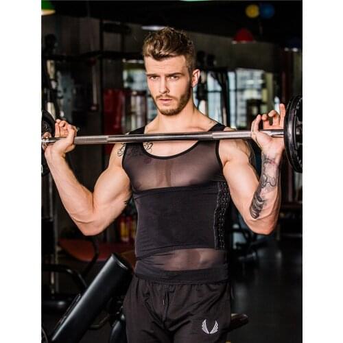 Man tank top corset for weight loss waistcoat for men girdle abdomen slimming body shaper male tight underwear