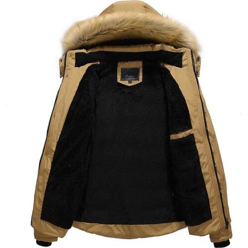 Fashion Parkas Hombre Coats Winter Warm Business Casual Windbreaker Overcoat Jackets Thick Windproof Mens Parkas Fit Brand