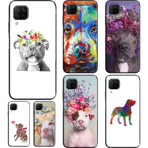 Staffordshire Bull Terrier Staffy dog Soft Cover For Huawei P40 Lite Mate 20 10 P30 P20 Pro Case For Huawei P Smart 2021 2019