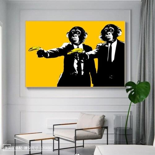 Funny Monkeys Canvas Paintings On The Wall Posters And Prints Animals Art Pictures For Kids Room Wall Decor Cuadros