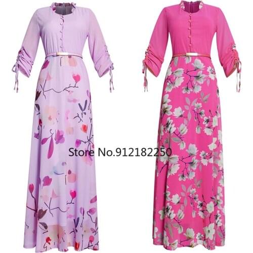 African Print Dresses For Women Long Sleeve Evening Gowns Plus Size Muslim Fashion Kaftan Party Dress Elegant Ladies Clothing